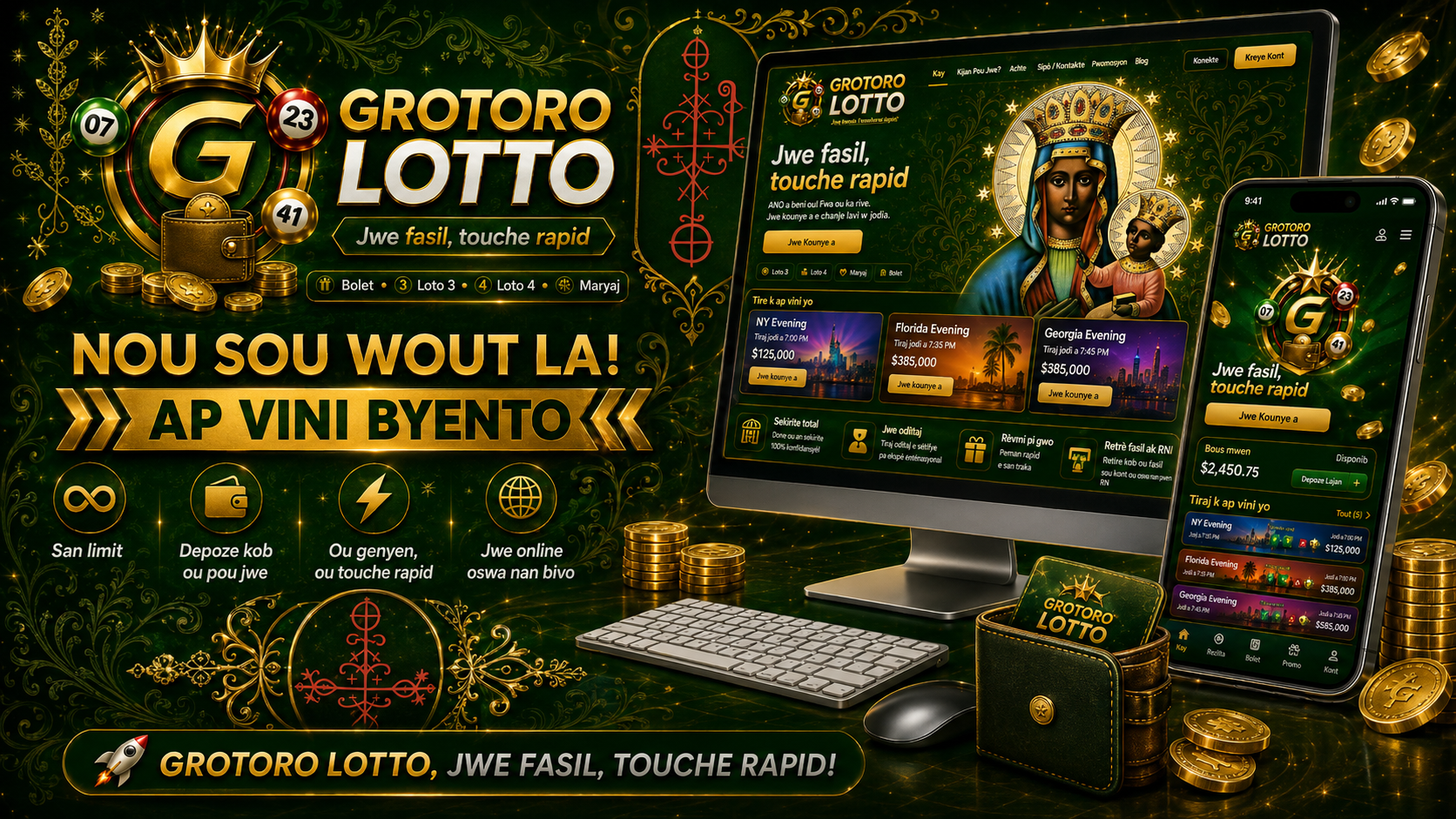 Grotoro Lotto — nou sou wout la, ap vini byento
